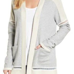 Caslon® French Terry Open Front Cotton Cardigan